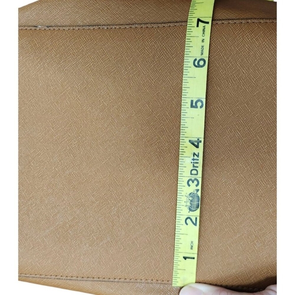 MICHAEL KORS Saffiano  Leather Brown Jet Set Travel Tote - Picture 13 of 16